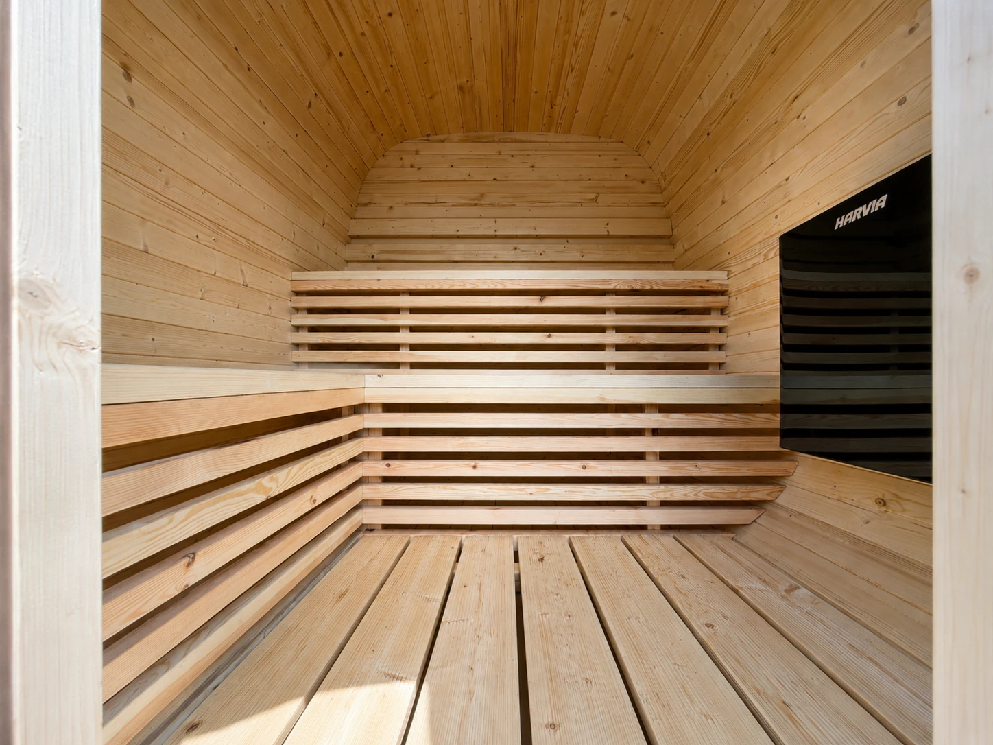 Maxi Sauna ogrodowa, ławki