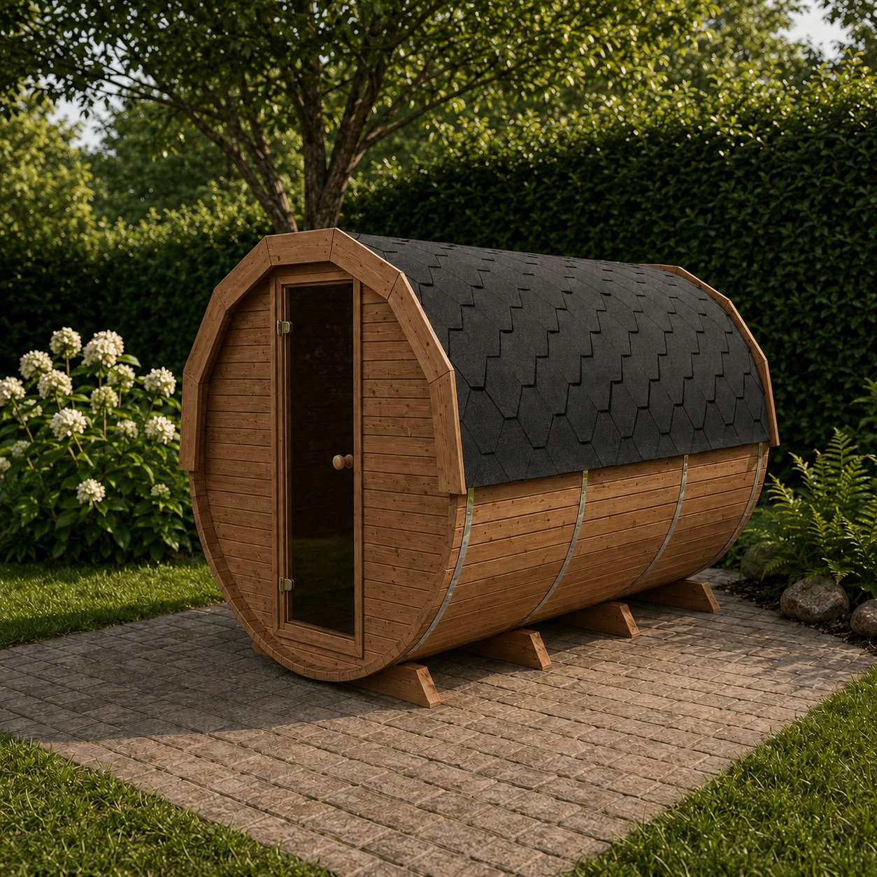 Sauna ogrodowa beczka 300 cm