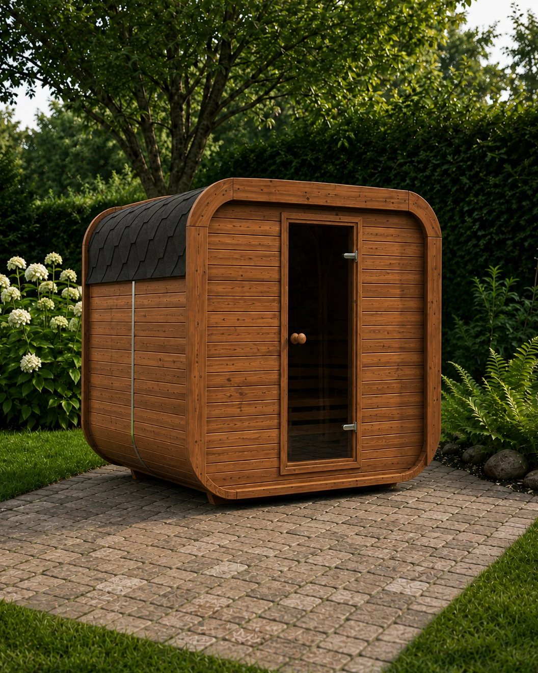 Sauna ogrodowa kwadratowa 250 cm